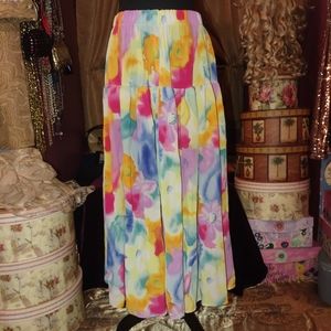 Starfire Floral Pastel Crinkle Skirt M/L‎